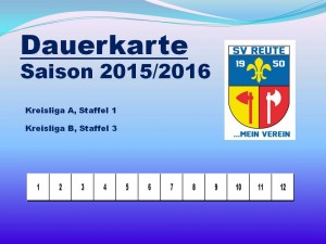 Dauerkarten SV Reute Saison 2015-2016 Vorderseite (homepage)